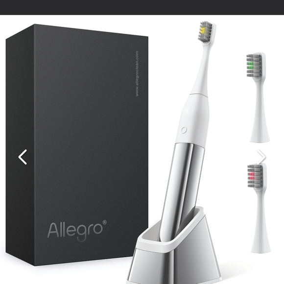 Alegra Sonic New Sleek and Mod Sonic Toothbrush Allegro Polished Metal Sonic T - Picture 2 of 2